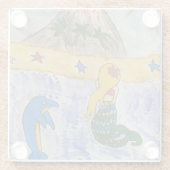 Mermaid Island Glass Onderzetter (Achterkant)