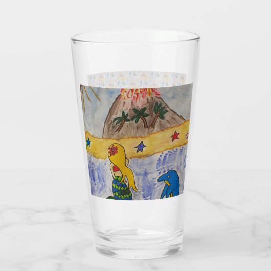Mermaid Island Glass Tumbler (Achterkant)