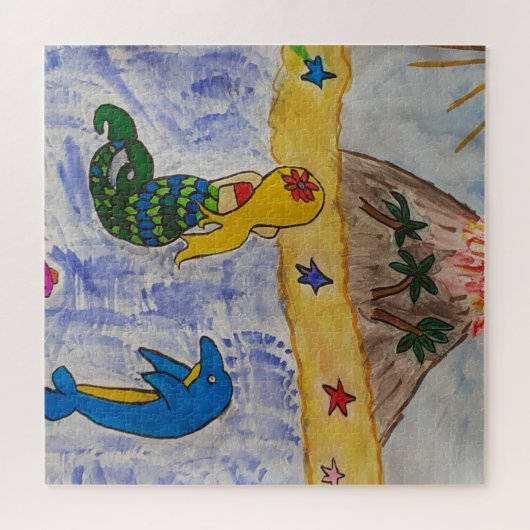 Mermaid Island Jigzaag Puzzle Legpuzzel (Horizontaal)