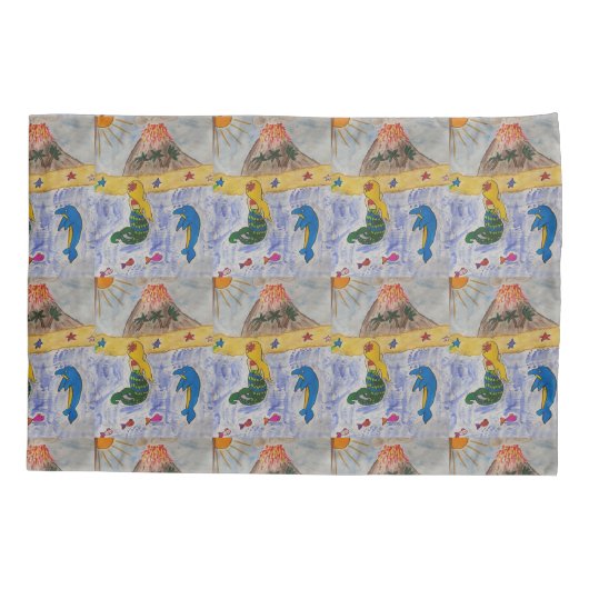 Mermaid Island Kussensloop (Achterkant)