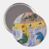 Mermaid Island Magnet (Voorkant / Achterkant)