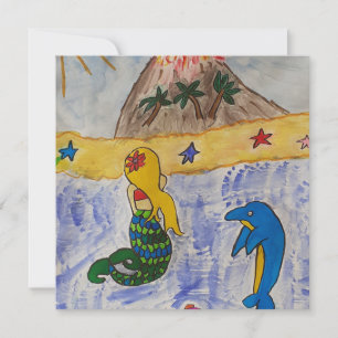Mermaid Island Platte Wenskaart