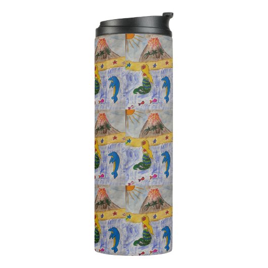 Mermaid Island Thermal Tumbler Thermosbeker (Gedraaid links)