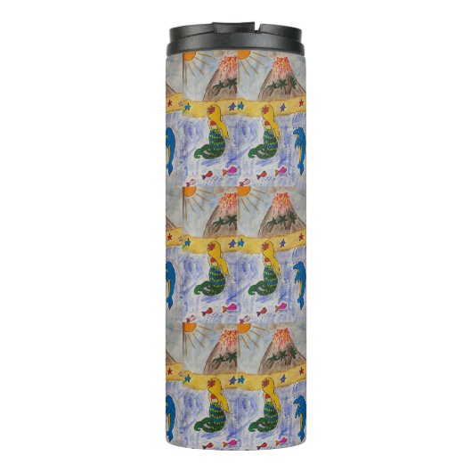 Mermaid Island Thermal Tumbler Thermosbeker (Achterkant)