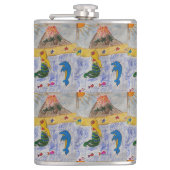 Mermaid Island Vinyl Wrapped Flask Heupfles (Voorkant)