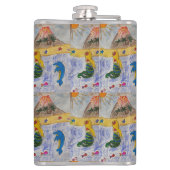 Mermaid Island Vinyl Wrapped Flask Heupfles (Achterkant)