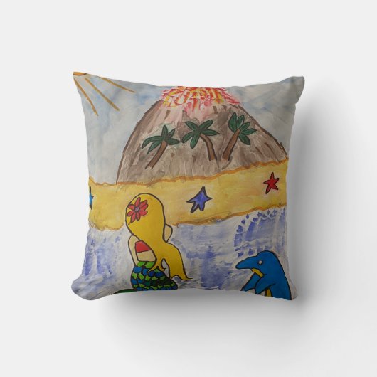 Mermaid Island Worpillow Kussen (Voorkant)
