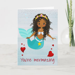 Mermaid Je bent Mermazing African American Kaart
