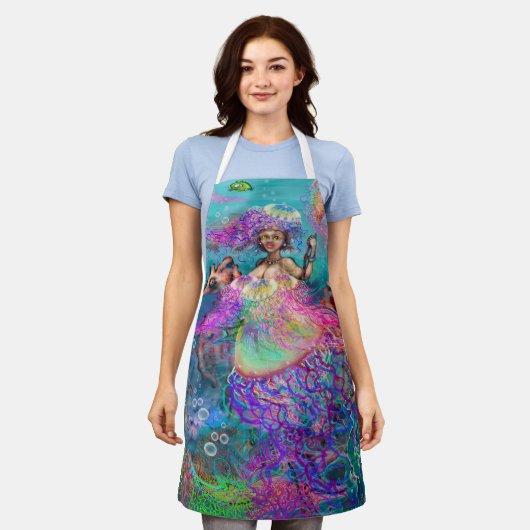 Mermaid Jellyfish Apron Schort (Gedragen)