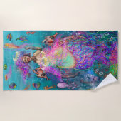Mermaid Jellyfish Beach Towel Strandlaken (Voorkant)