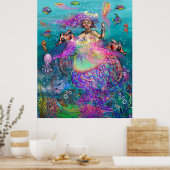 Mermaid Jellyfish Dress Poster (Keuken)