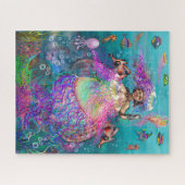 Mermaid Jellyfish Jigzaag Puzzle Legpuzzel (Horizontaal)