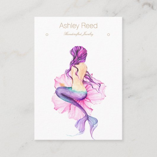 Mermaid Jewelry Card - Oorkoning Visitekaartje (Voorkant)