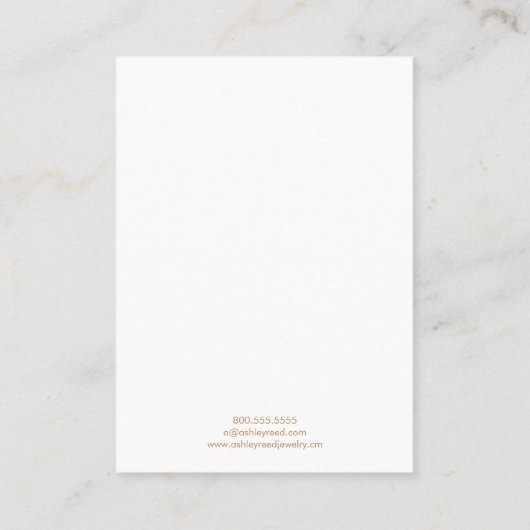 Mermaid Jewelry Card - Oorkoning Visitekaartje (Achterkant)