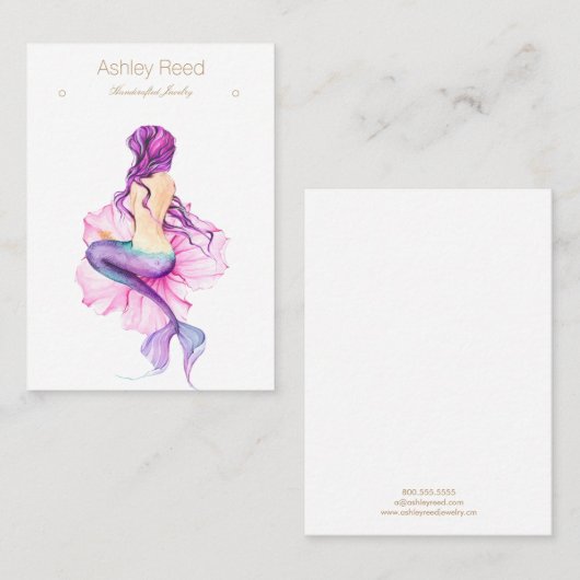 Mermaid Jewelry Card - Oorkoning Visitekaartje (Voorkant / Achterkant)