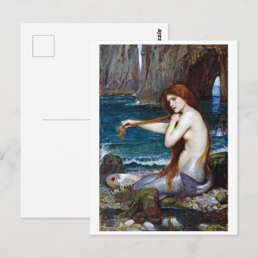 Mermaid, John William Waterhouse Briefkaart (Voorkant / Achterkant)