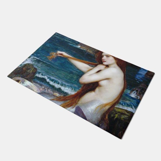 Mermaid, John William Waterhouse Deurmat (Schuin)