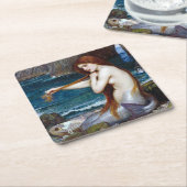 Mermaid, John William Waterhouse Kartonnen Onderzetters (Schuin)