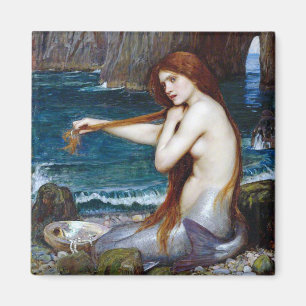 Mermaid, John William Waterhouse Magneet