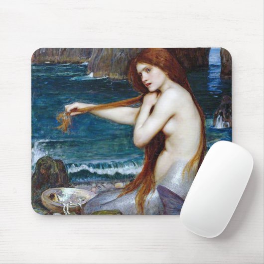 Mermaid, John William Waterhouse Muismat (Met muis)