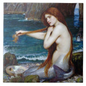Mermaid, John William Waterhouse Tegeltje (Voorkant)