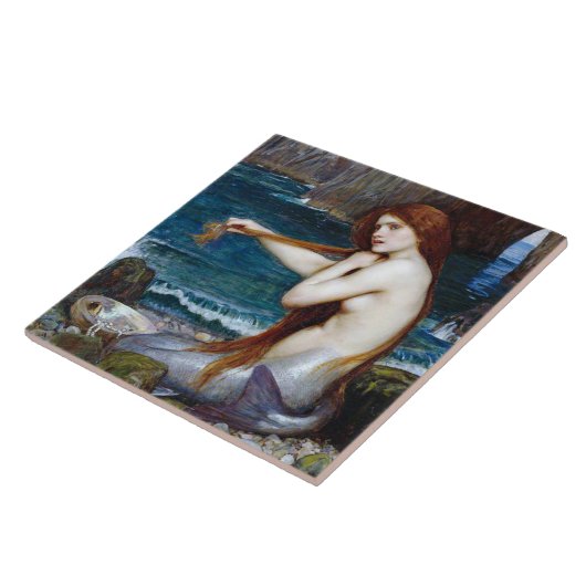 Mermaid, John William Waterhouse Tegeltje (Zijkant)