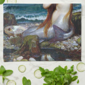 Mermaid, John William Waterhouse Theedoek (Gevouwen)