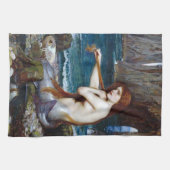 Mermaid, John William Waterhouse Theedoek (Horizontaal)
