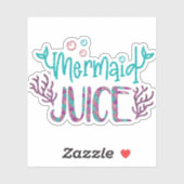 Mermaid Juice Water Fles Funny Drink Sticker (Vel)