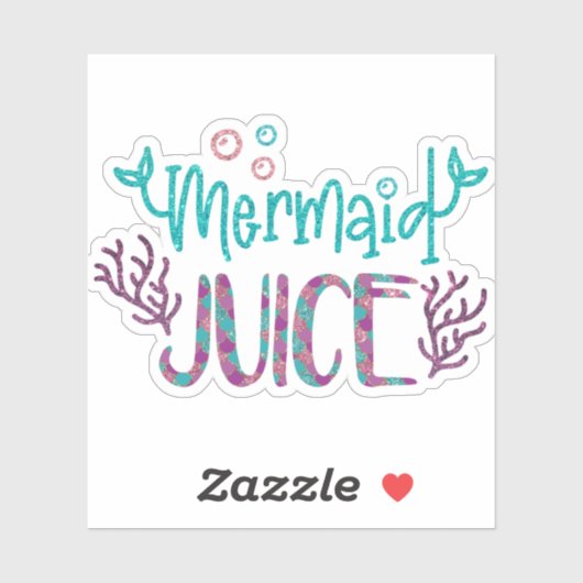 Mermaid Juice Water Fles Funny Drink Sticker (Vel)