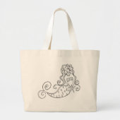 Mermaid Jumbo Canvas tas (Voorkant)