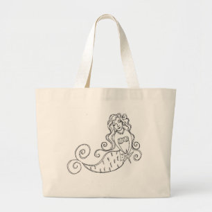 Mermaid Jumbo Canvas tas