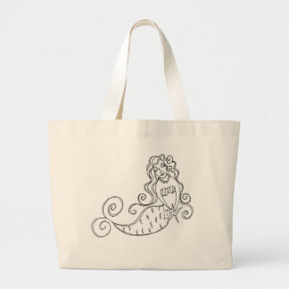 Mermaid Jumbo Canvas tas