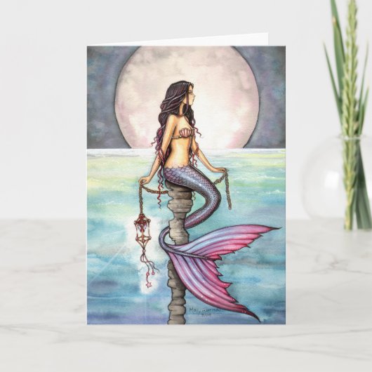 Mermaid Kaart Notecard beroemd gemaakt door Molly  (Voorkant)