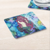 Mermaid Kartonnen Onderzetters (Schuin)