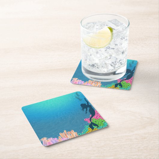 Mermaid Kartonnen Onderzetters (Insitu)