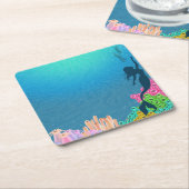 Mermaid Kartonnen Onderzetters (Schuin)