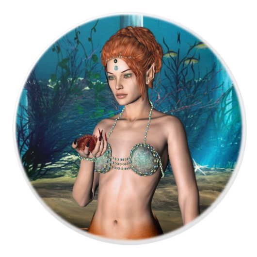 Mermaid Keramische Knop (Voorkant)