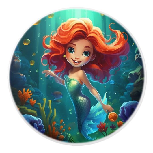Mermaid Keramische Knop (Voorkant)