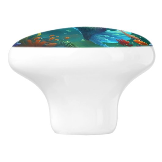 Mermaid Keramische Knop (Zijkant)