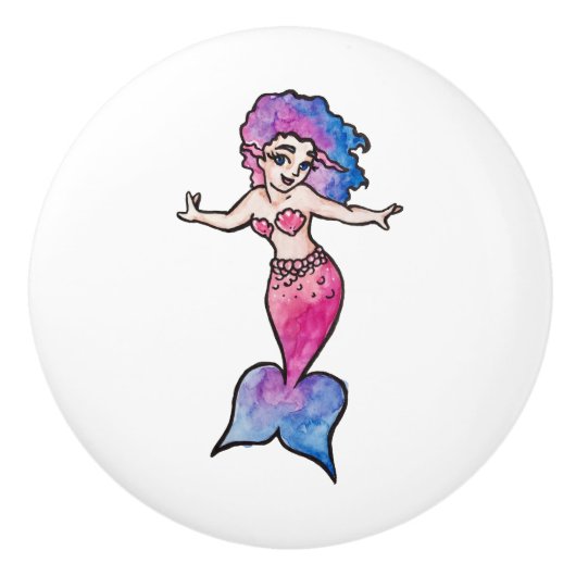 Mermaid Keramische Knop (Voorkant)