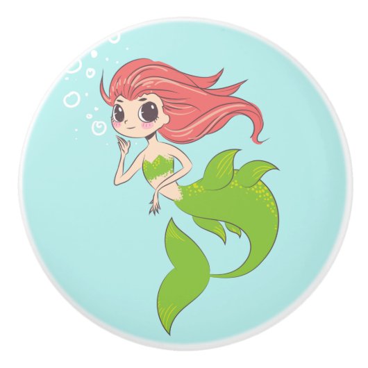 Mermaid Keramische Knop (Voorkant)