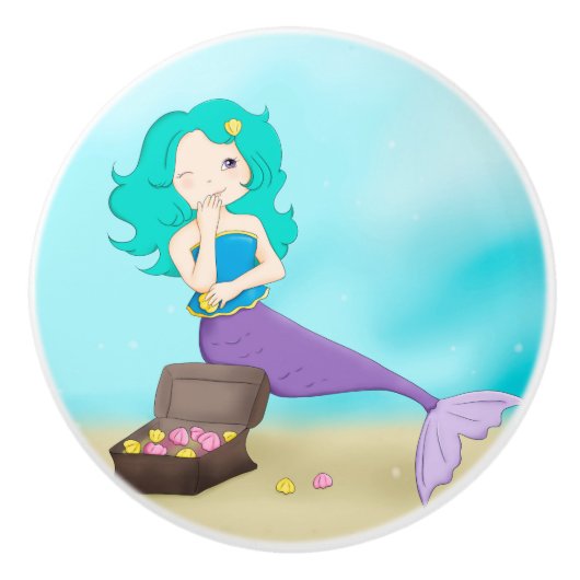 Mermaid Keramische Knop (Voorkant)