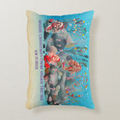 Mermaid Kerstmis Accent Kussen (Voorkant(Verticaal))