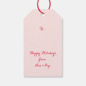 Mermaid Kerstmis Blush Pink op maat Cadeaulabel (Achterkant)