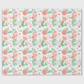 Mermaid Kerstmis Cadeaupapier (Vlak)