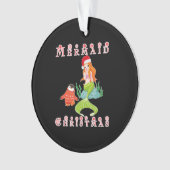 Mermaid Kerstmis en Funny Penguin Ornament (voorkant)