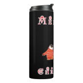 Mermaid Kerstmis en Funny Penguin Thermosbeker (Gedraaid links)