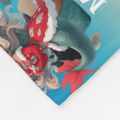Mermaid Kerstmis Fleece Deken (Hoek)