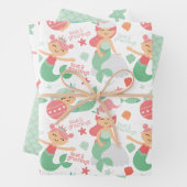 Mermaid Kerstmis Inpakpapier Vel (In situ)